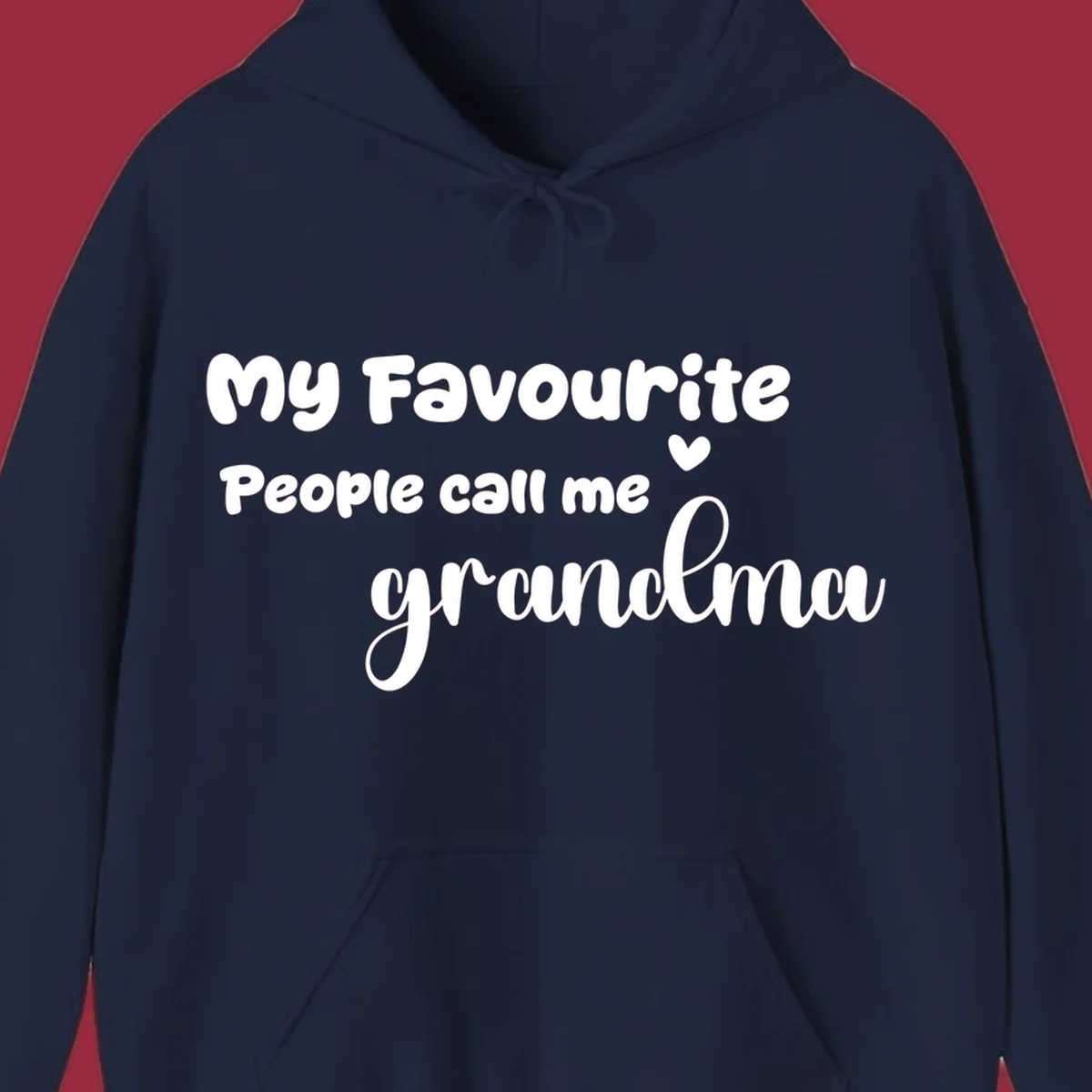 My Favourite People Call Me Grandma text design with a heart icon. Grandma love saying.
