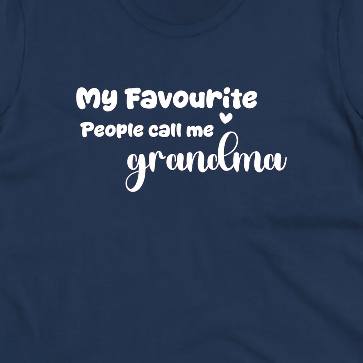 My Favourite People Call Me Grandma text design with a heart icon. Grandma love saying.
