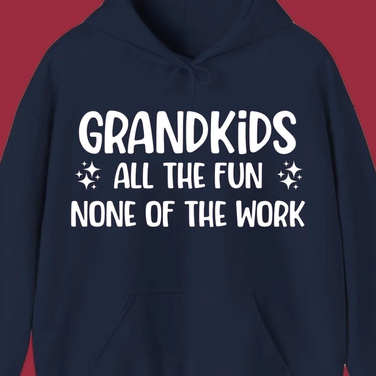 Grandkids all the fun none of the work text design with sparkle accents.