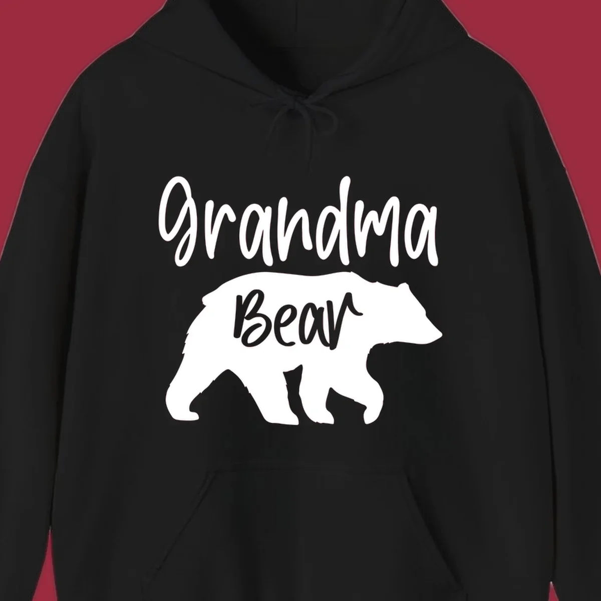Grandma Bear graphic tee design with text and bear silhouette.
