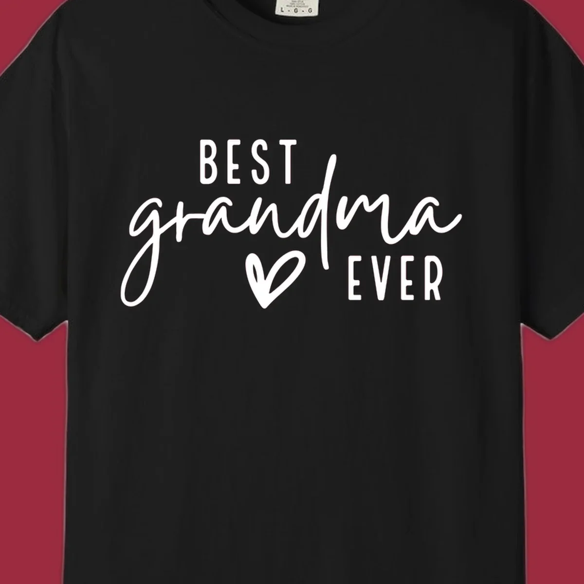 Best Grandma Ever text and heart design