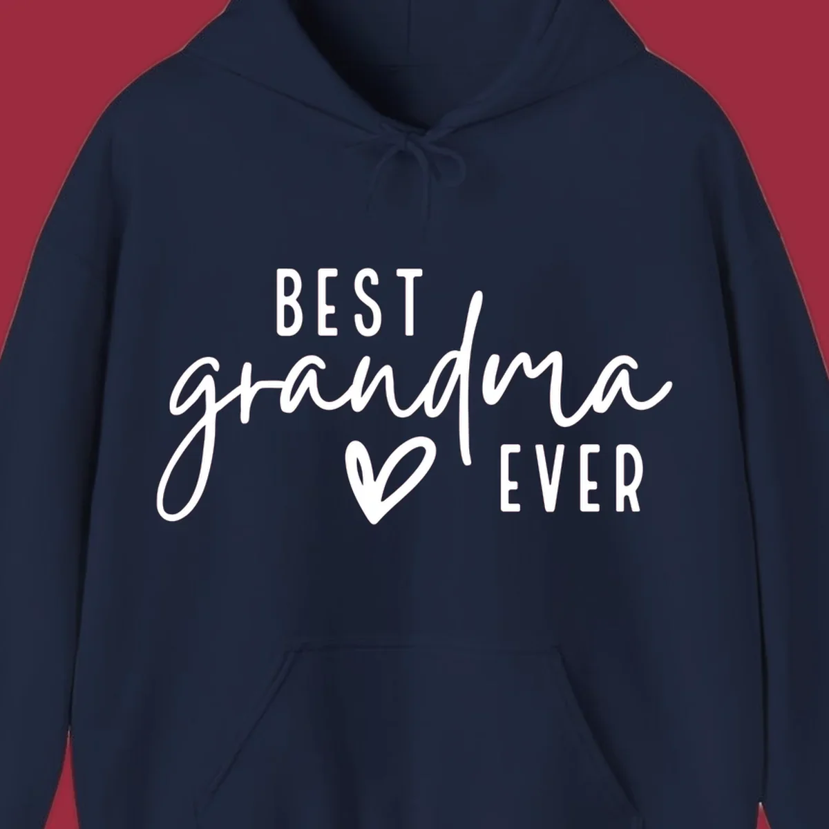 Best Grandma Ever text and heart design