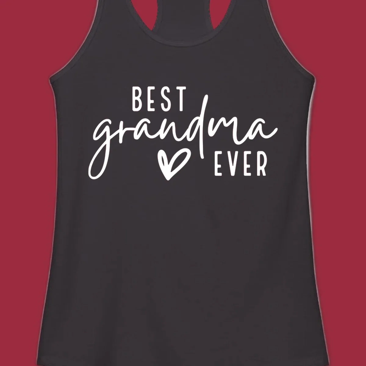 Best Grandma Ever text and heart design