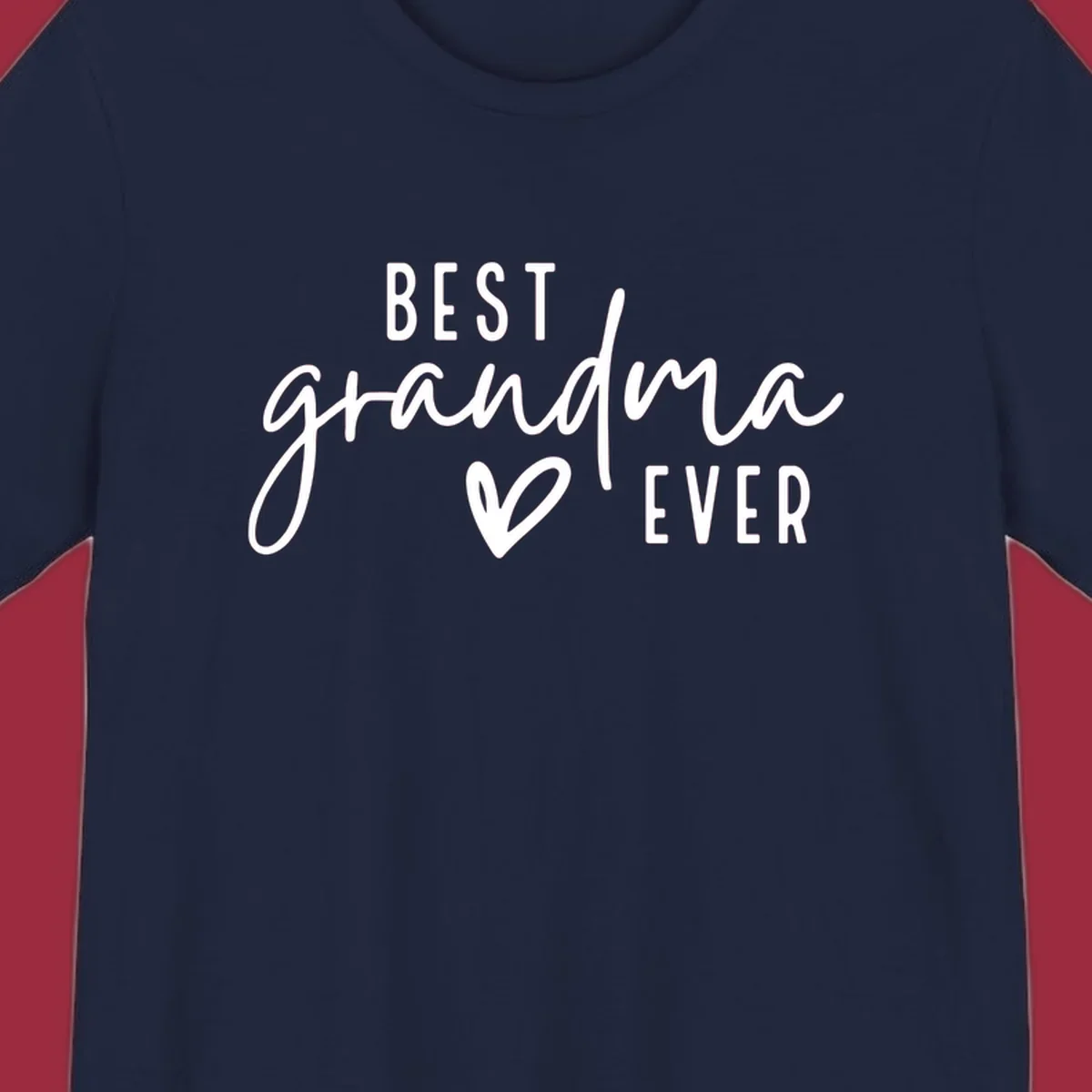 Best Grandma Ever text and heart design