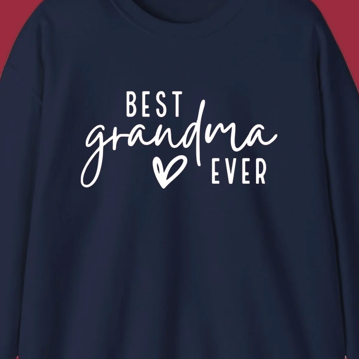 Best Grandma Ever text and heart design