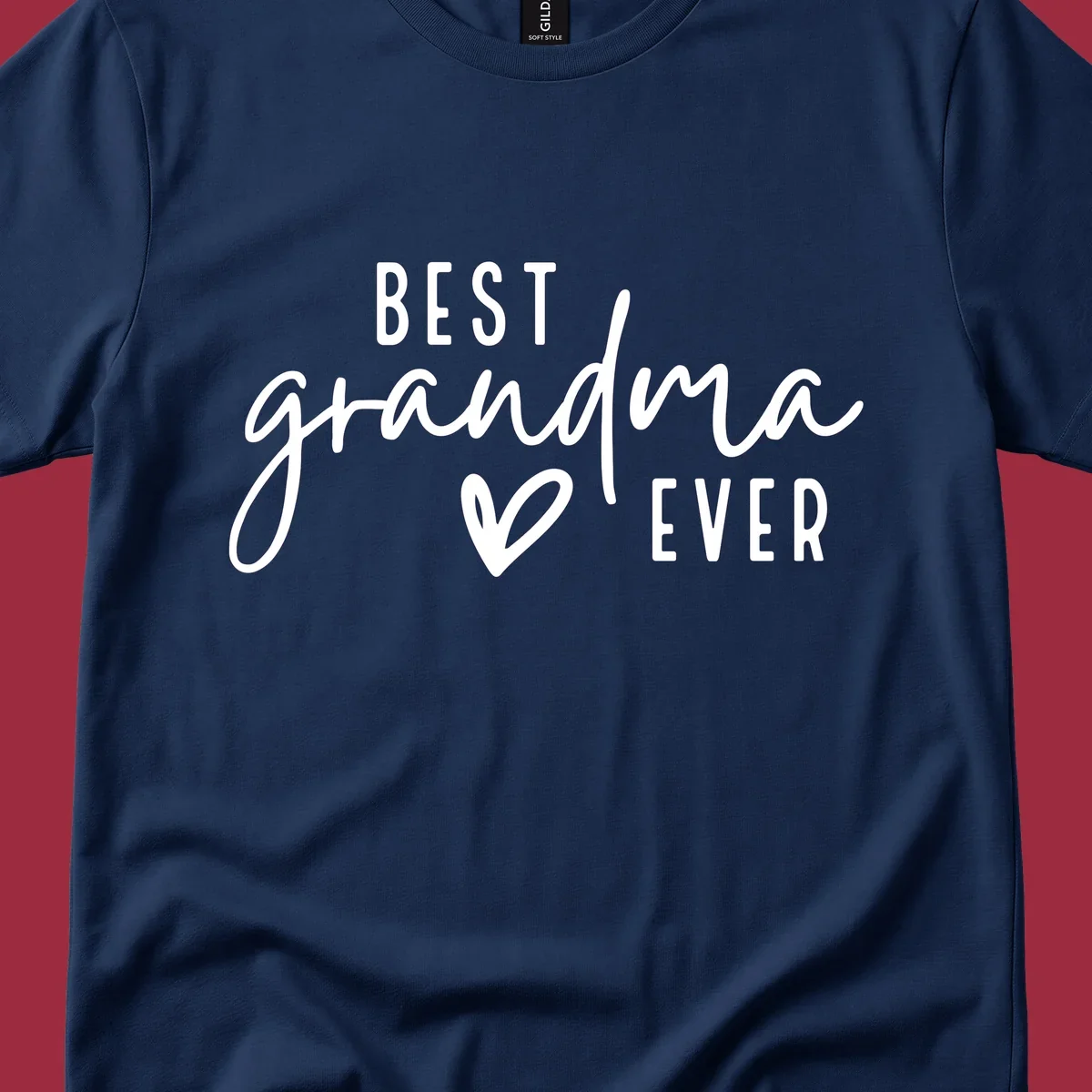 Best Grandma Ever text and heart design