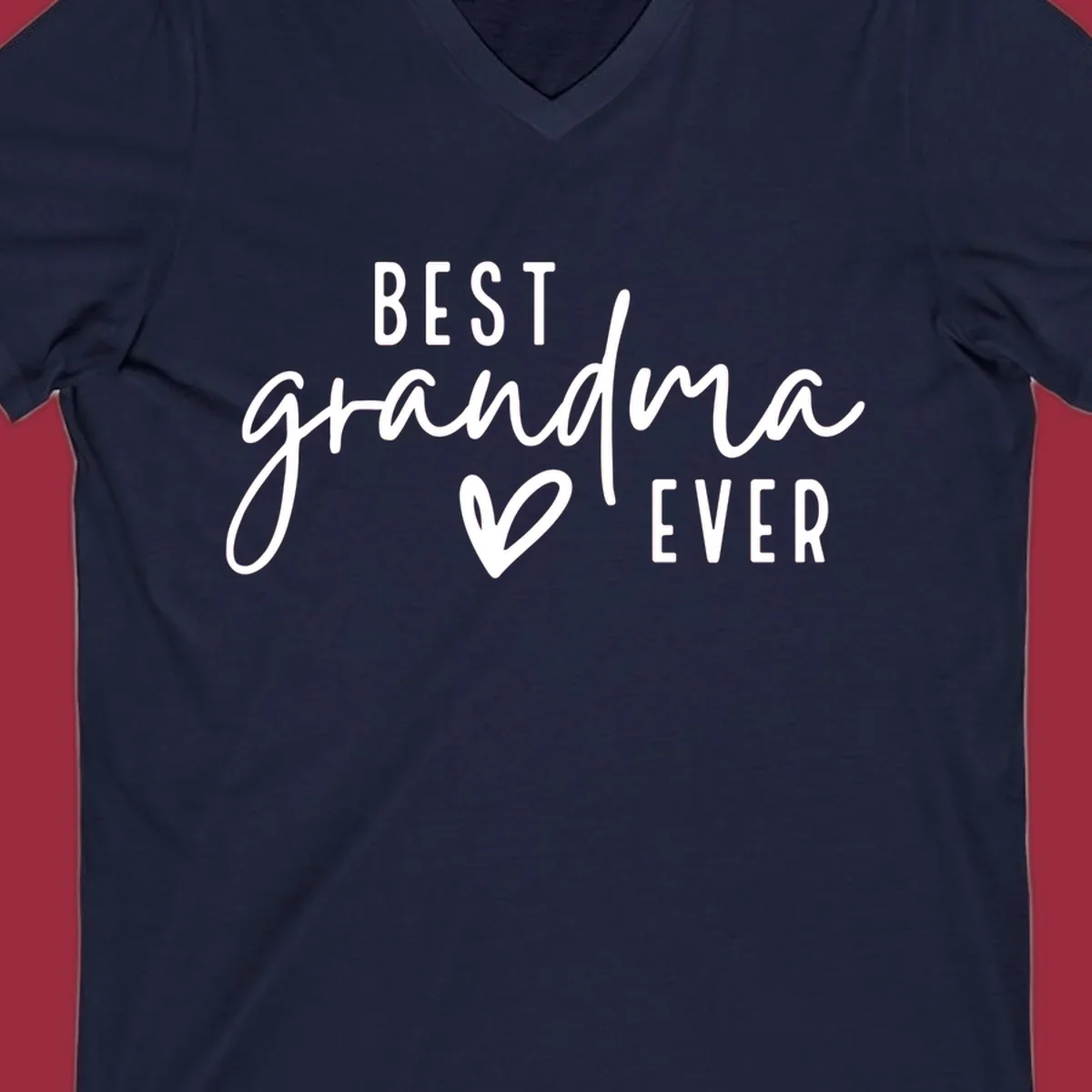 Best Grandma Ever text and heart design