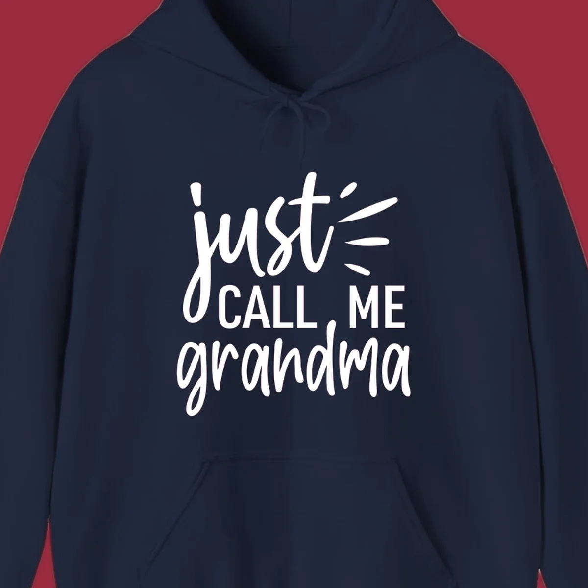 Call me grandma typography design with script and block fonts.