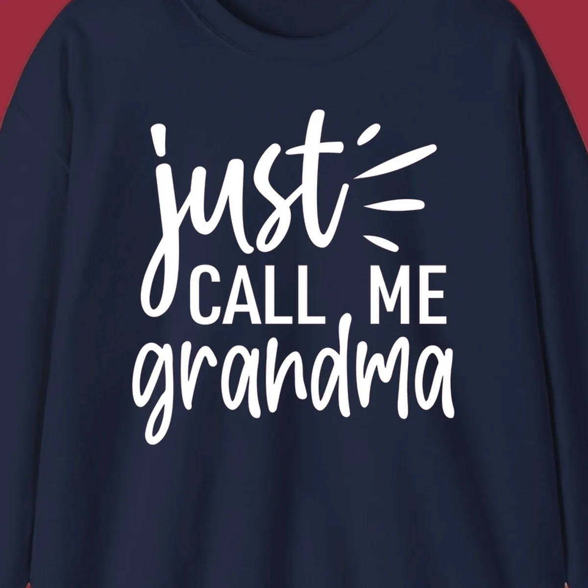 Call me grandma typography design with script and block fonts.