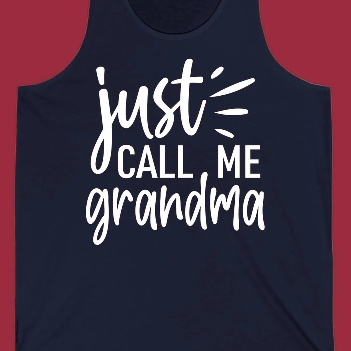 Call me grandma typography design with script and block fonts.