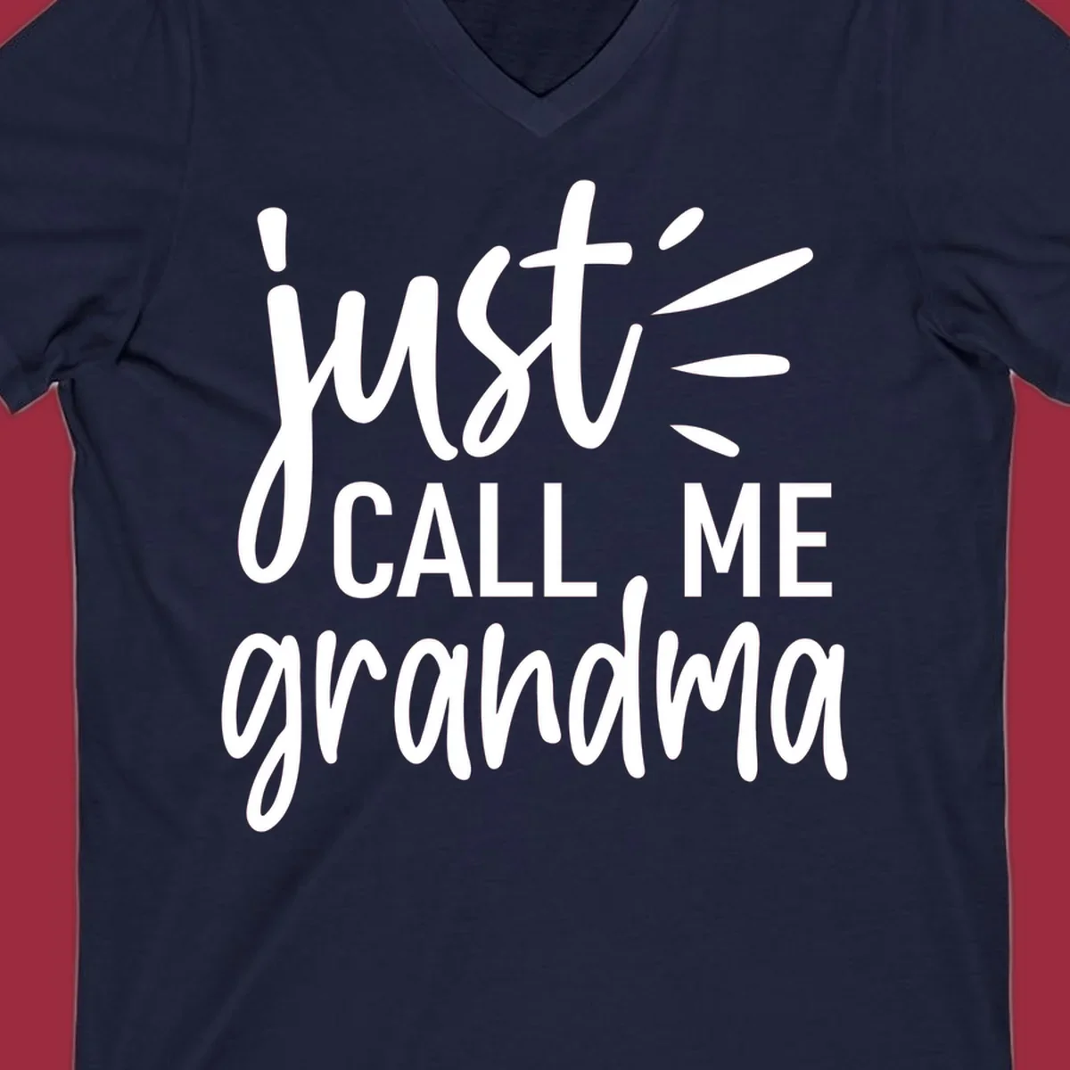 Call me grandma typography design with script and block fonts.
