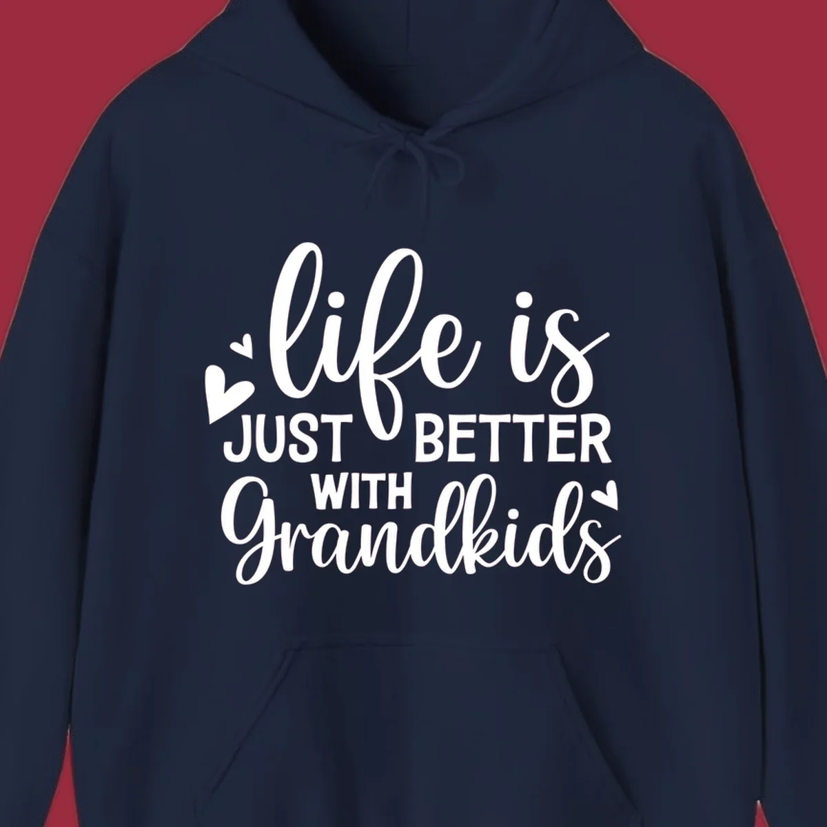 Typography design: life is just better with grandkids with hearts.