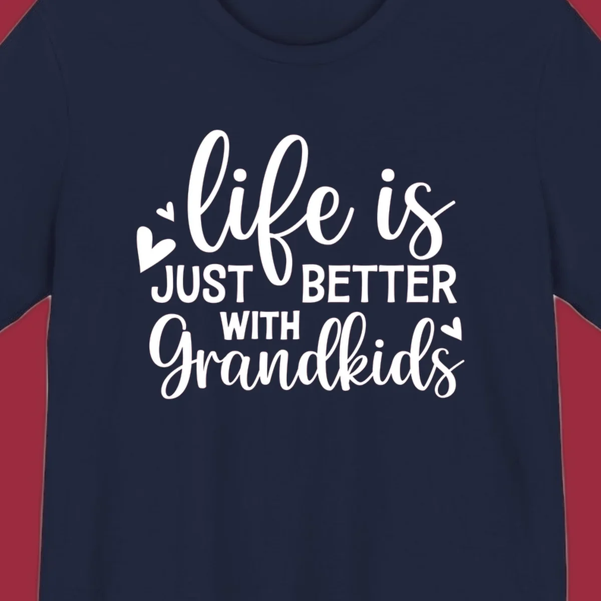 Typography design: life is just better with grandkids with hearts.
