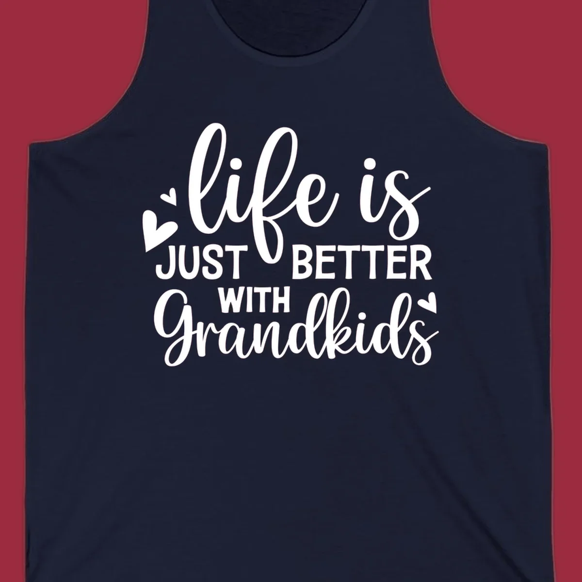 Typography design: life is just better with grandkids with hearts.