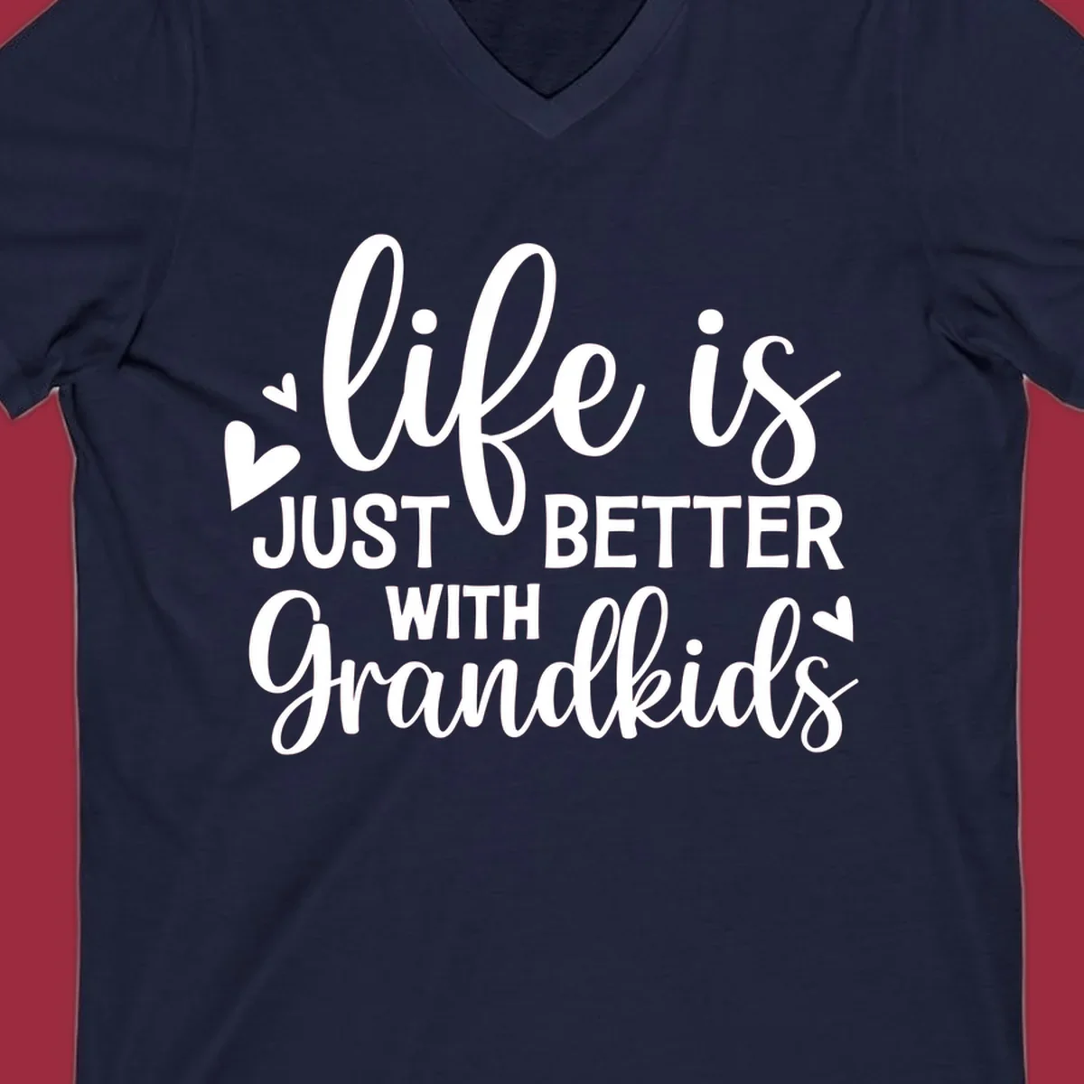 Typography design: life is just better with grandkids with hearts.