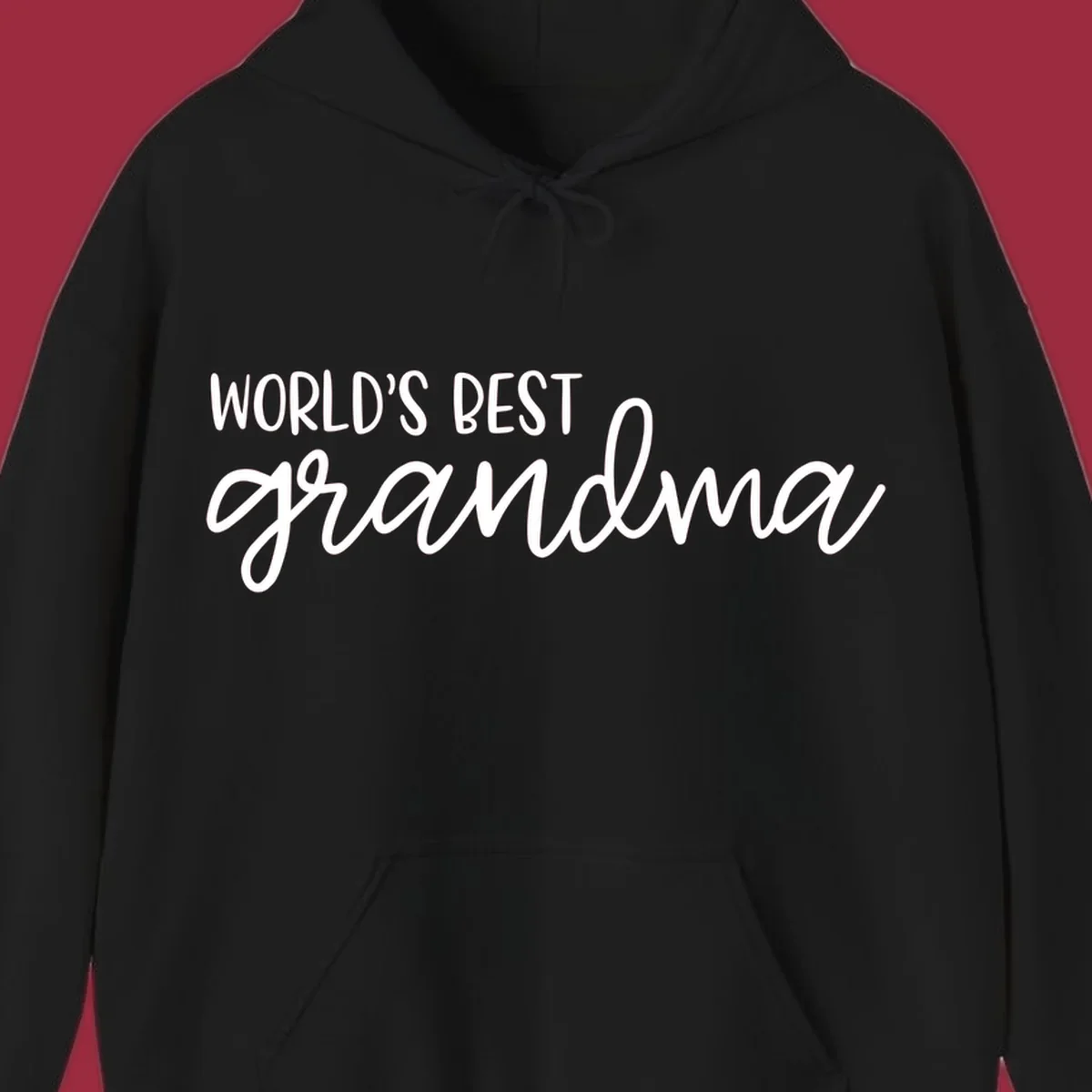 World's Best Grandma typography design in white on a black background.