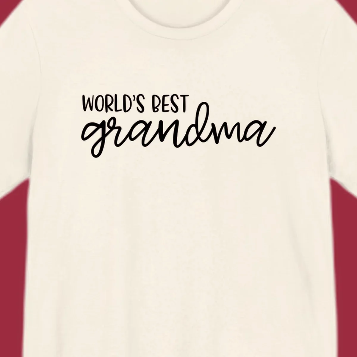 World's Best Grandma typography design in white on a black background.