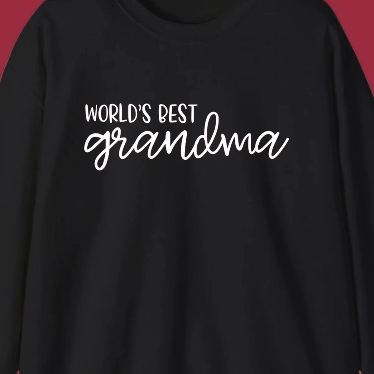 World's Best Grandma typography design in white on a black background.