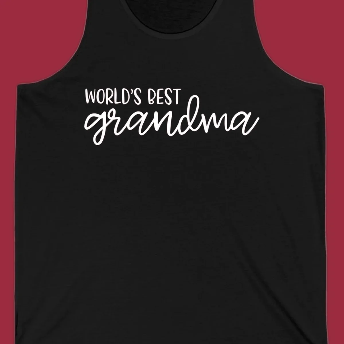 World's Best Grandma typography design in white on a black background.
