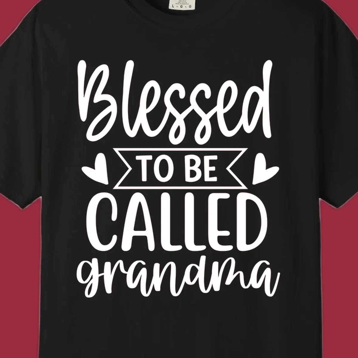 Blessed to be called grandma text with hearts