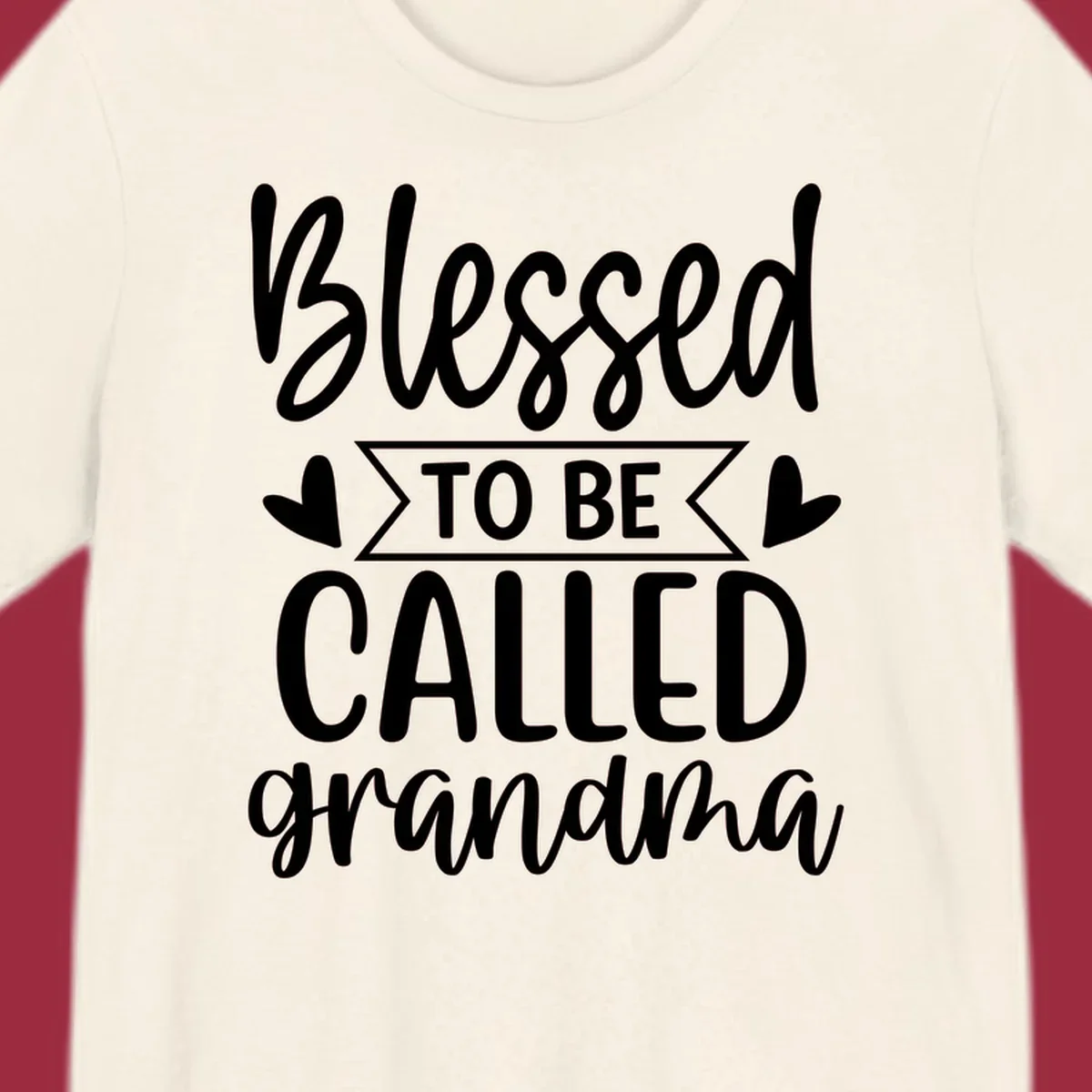 Blessed to be called grandma text with hearts