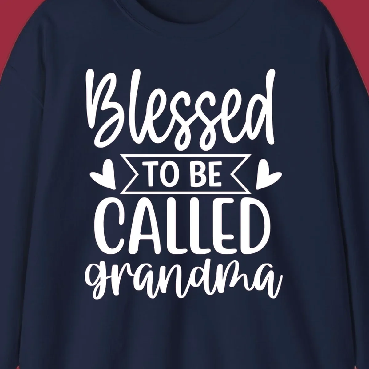 Blessed to be called grandma text with hearts