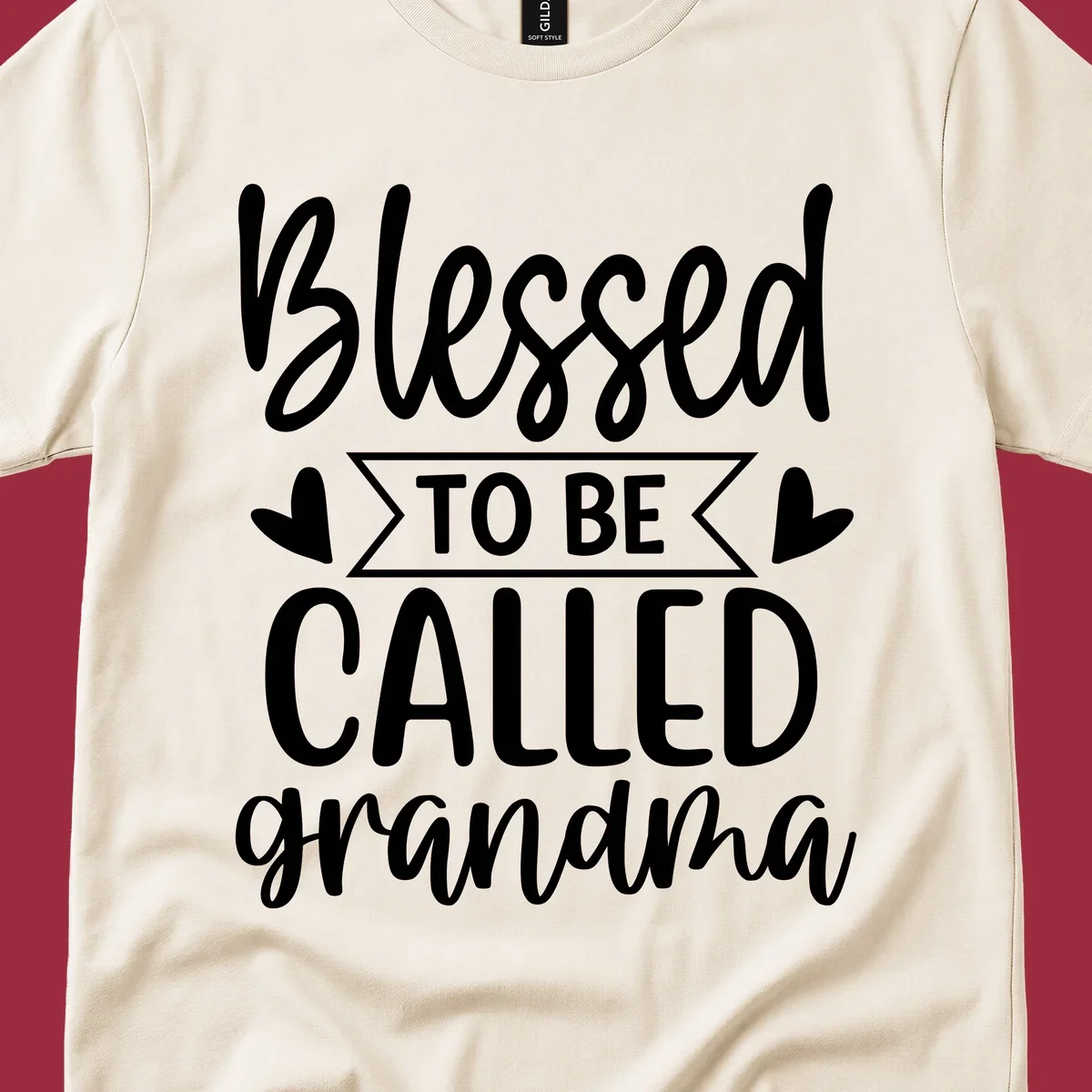 Blessed to be called grandma text with hearts