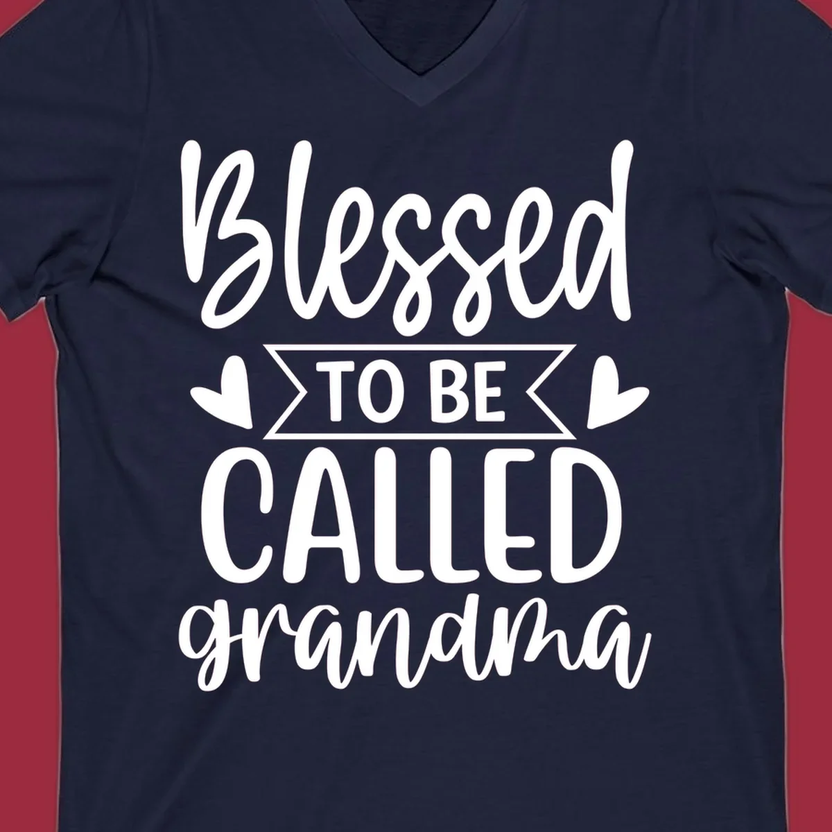 Blessed to be called grandma text with hearts