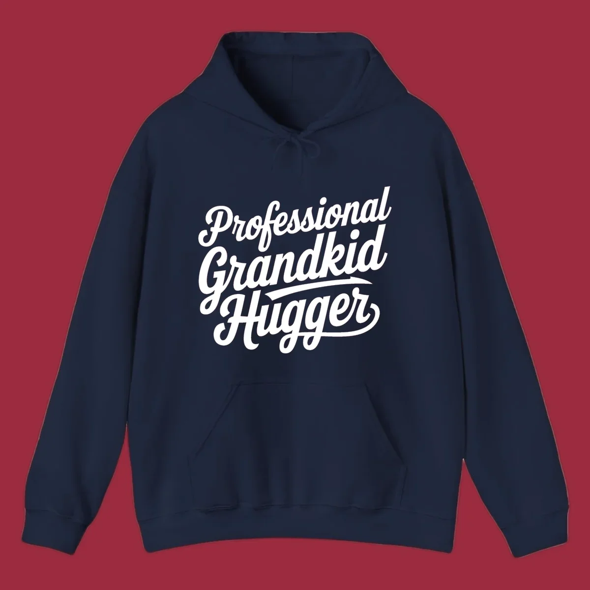 Professional Grandkid Hugger text design in white on black and black on white.