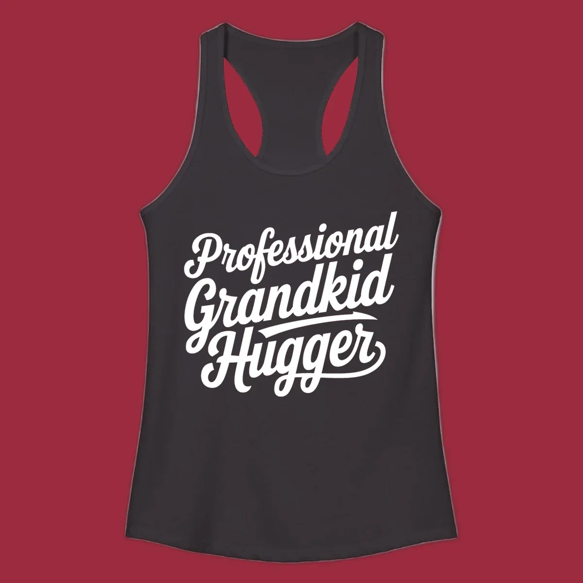 Professional Grandkid Hugger text design in white on black and black on white.