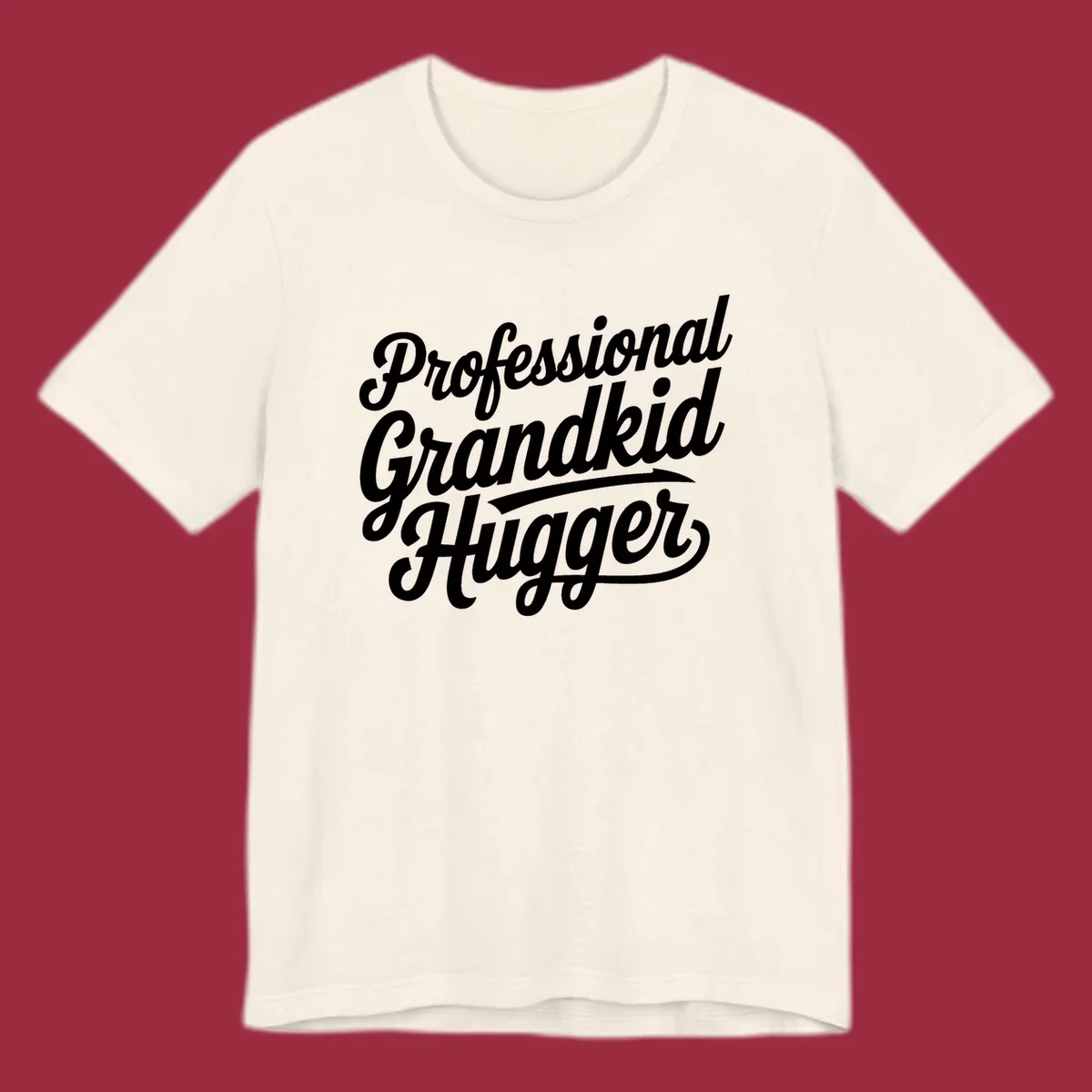 Professional Grandkid Hugger text design in white on black and black on white.