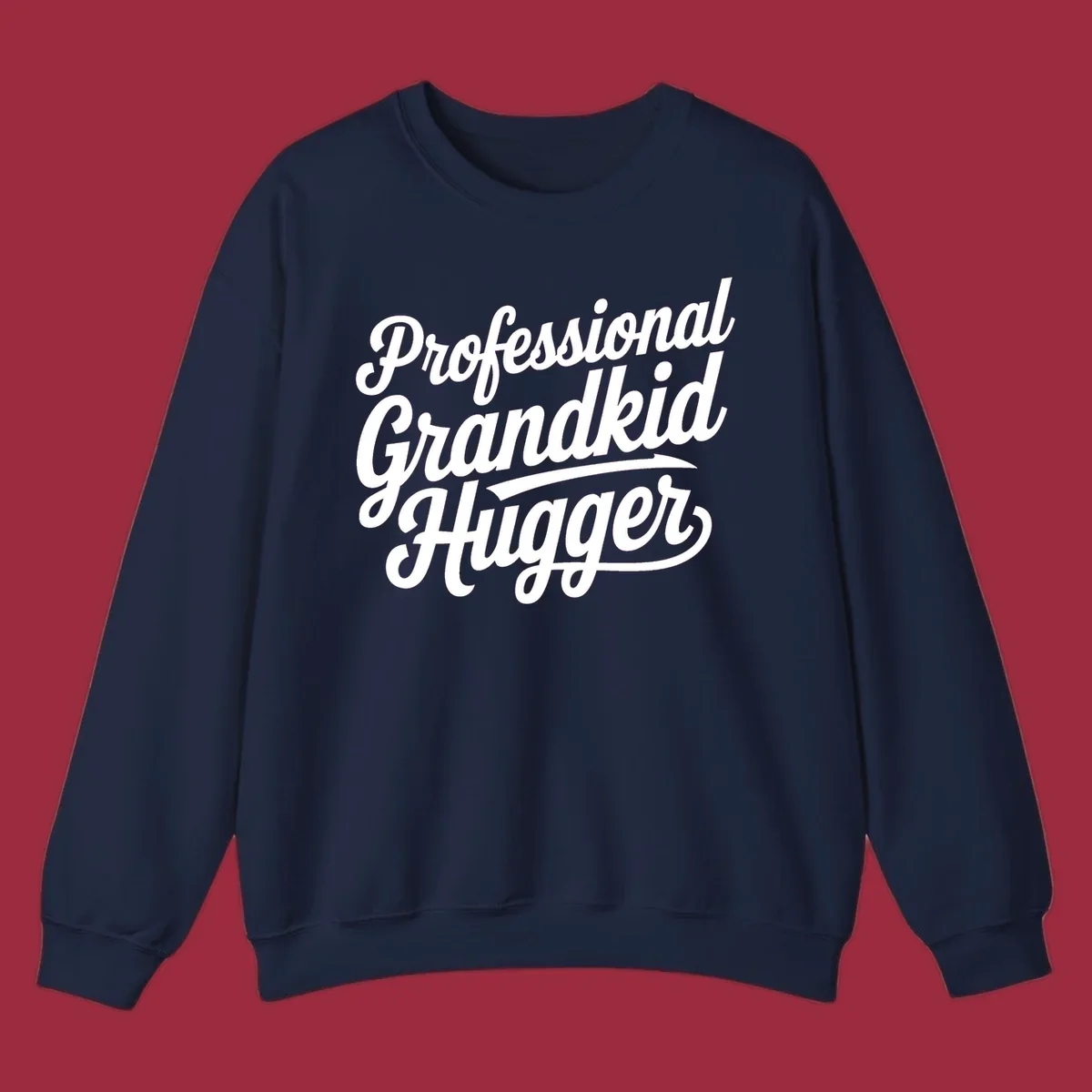 Professional Grandkid Hugger text design in white on black and black on white.