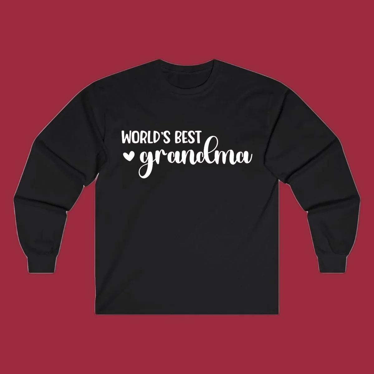 World's best grandma text with a heart graphic.