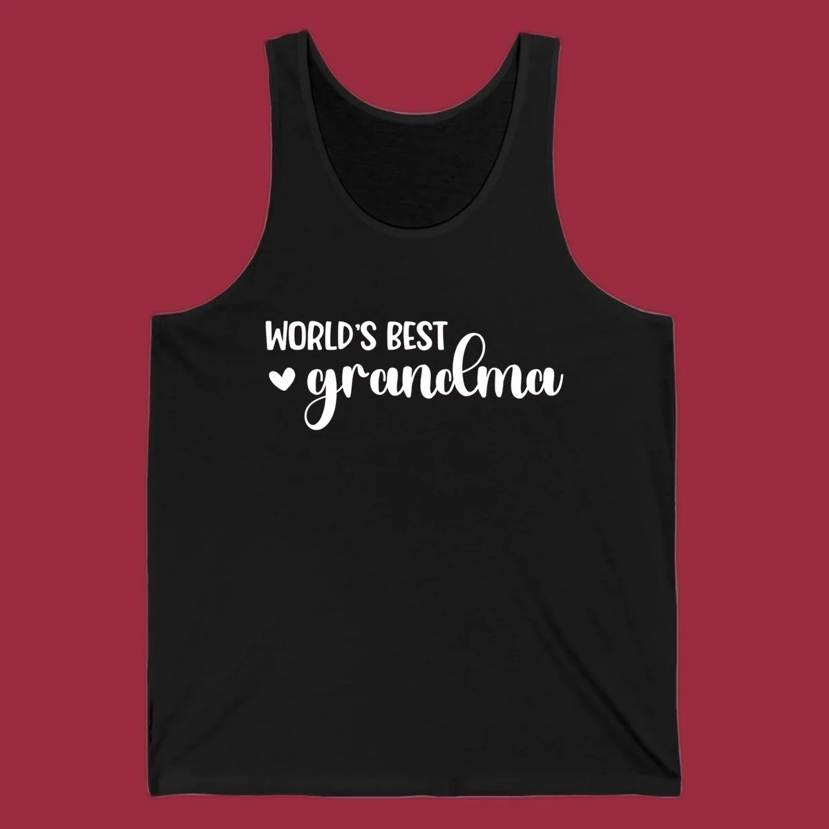 World's best grandma text with a heart graphic.