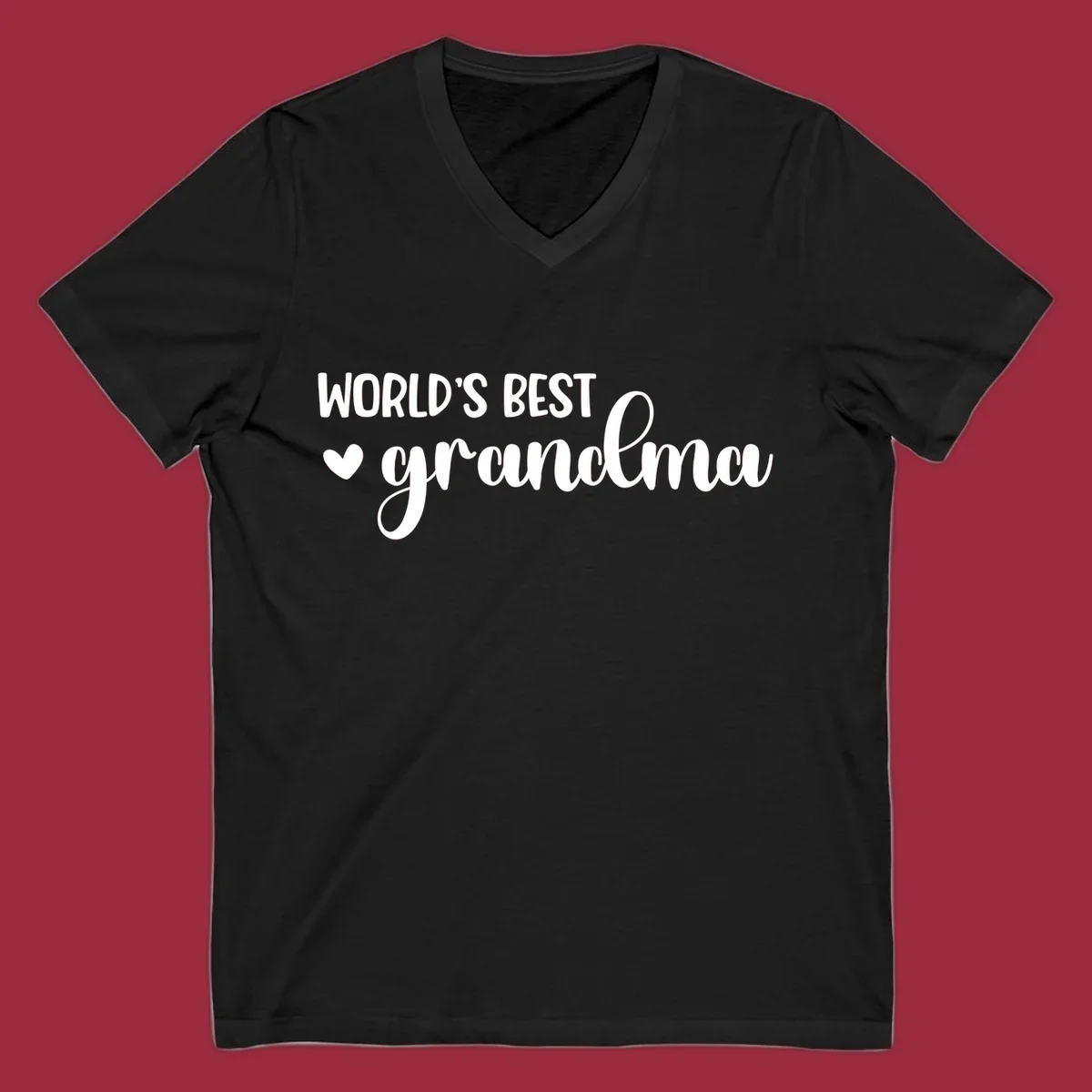 World's best grandma text with a heart graphic.