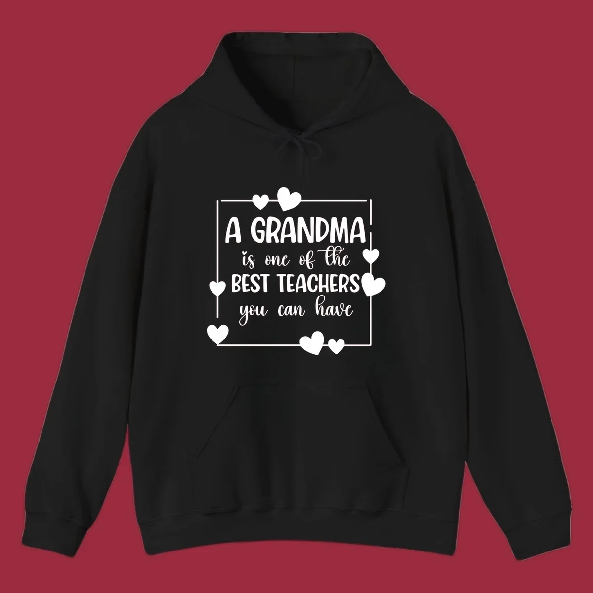 Grandma is a best teacher quote with hearts