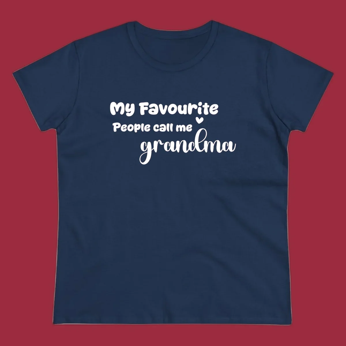 My Favourite People Call Me Grandma text design with a heart icon. Grandma love saying.
