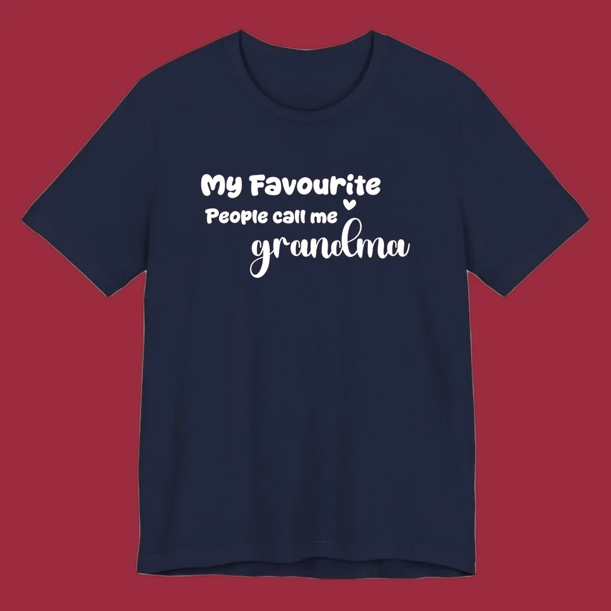 My Favourite People Call Me Grandma text design with a heart icon. Grandma love saying.