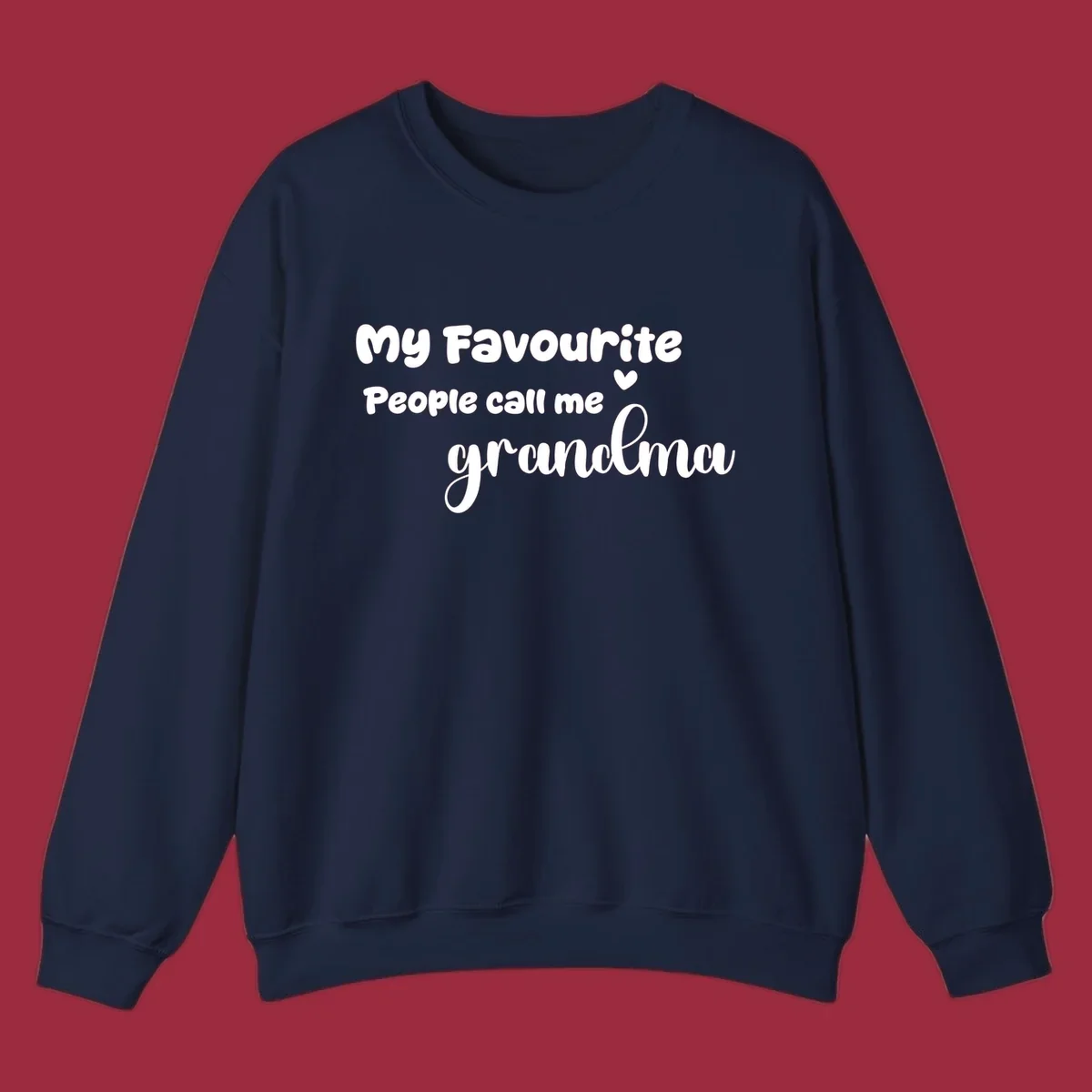My Favourite People Call Me Grandma text design with a heart icon. Grandma love saying.