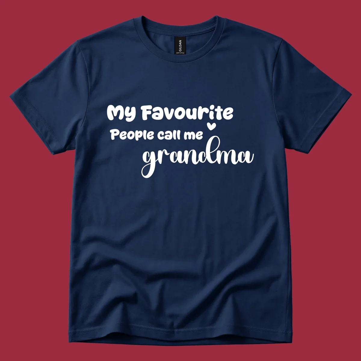 My Favourite People Call Me Grandma text design with a heart icon. Grandma love saying.