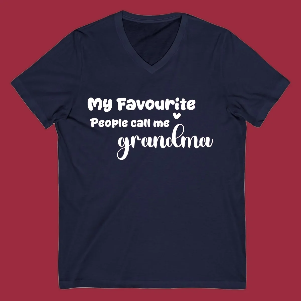 My Favourite People Call Me Grandma text design with a heart icon. Grandma love saying.