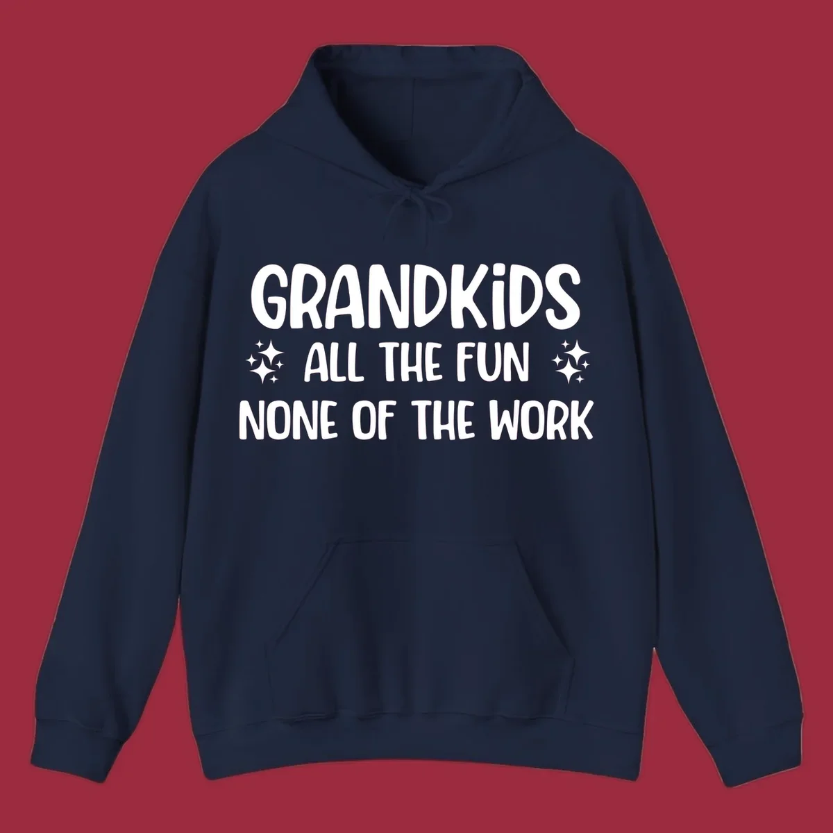 Grandkids all the fun none of the work text design with sparkle accents.