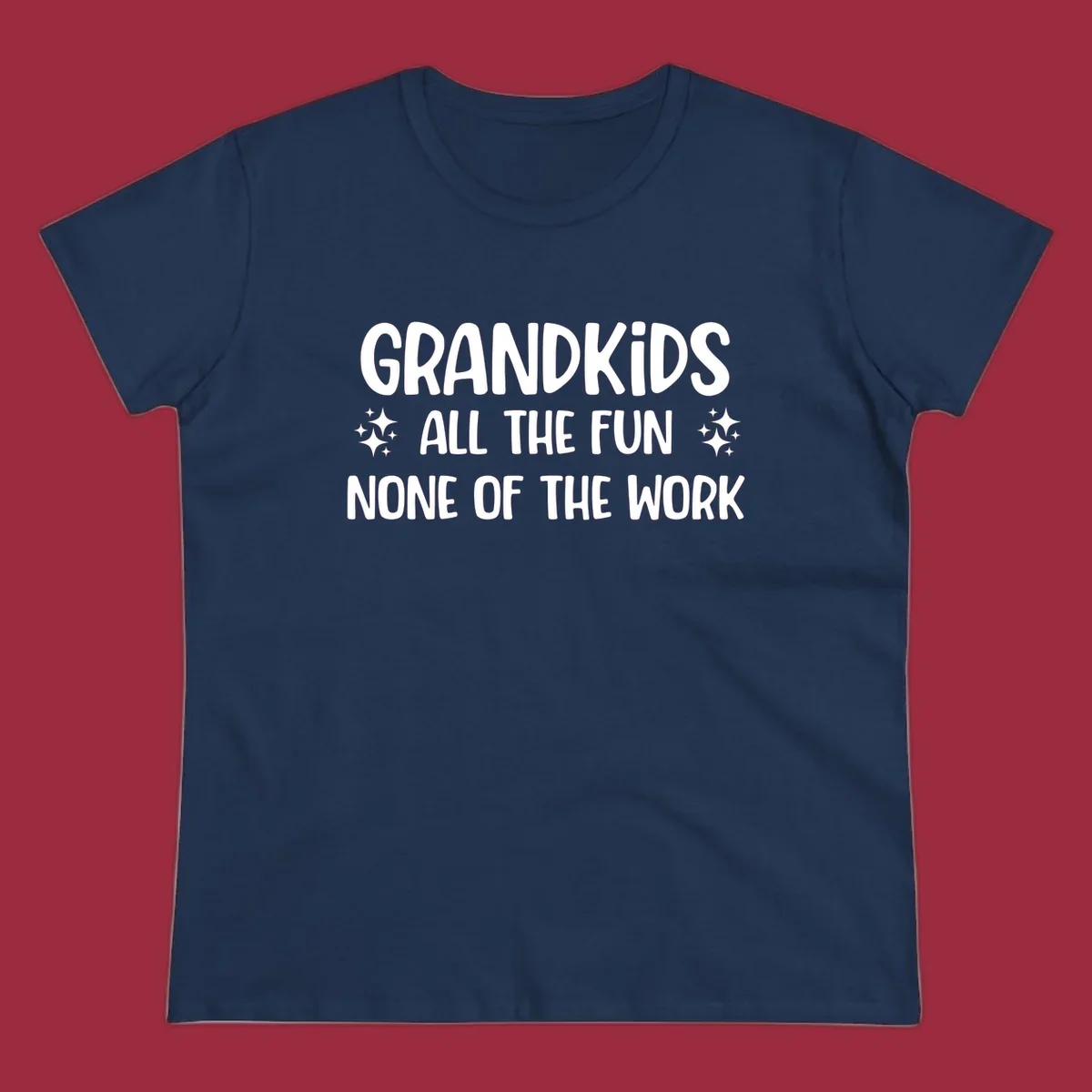 Grandkids all the fun none of the work text design with sparkle accents.
