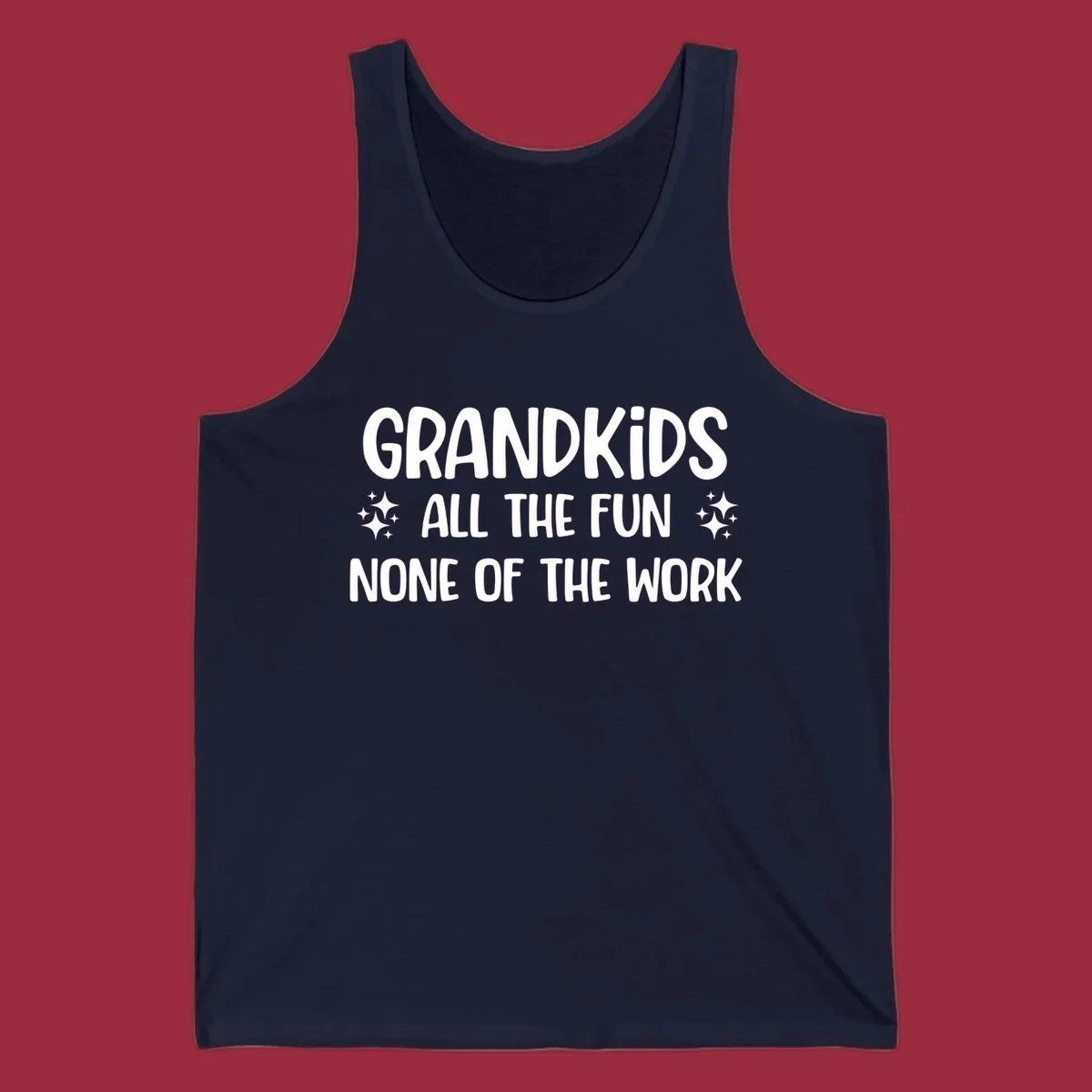 Grandkids all the fun none of the work text design with sparkle accents.