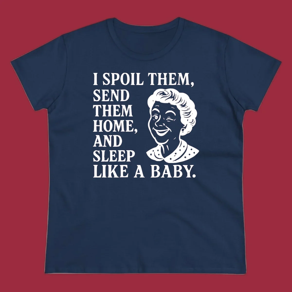 Spoil them sleep like a baby grandma text and illustration