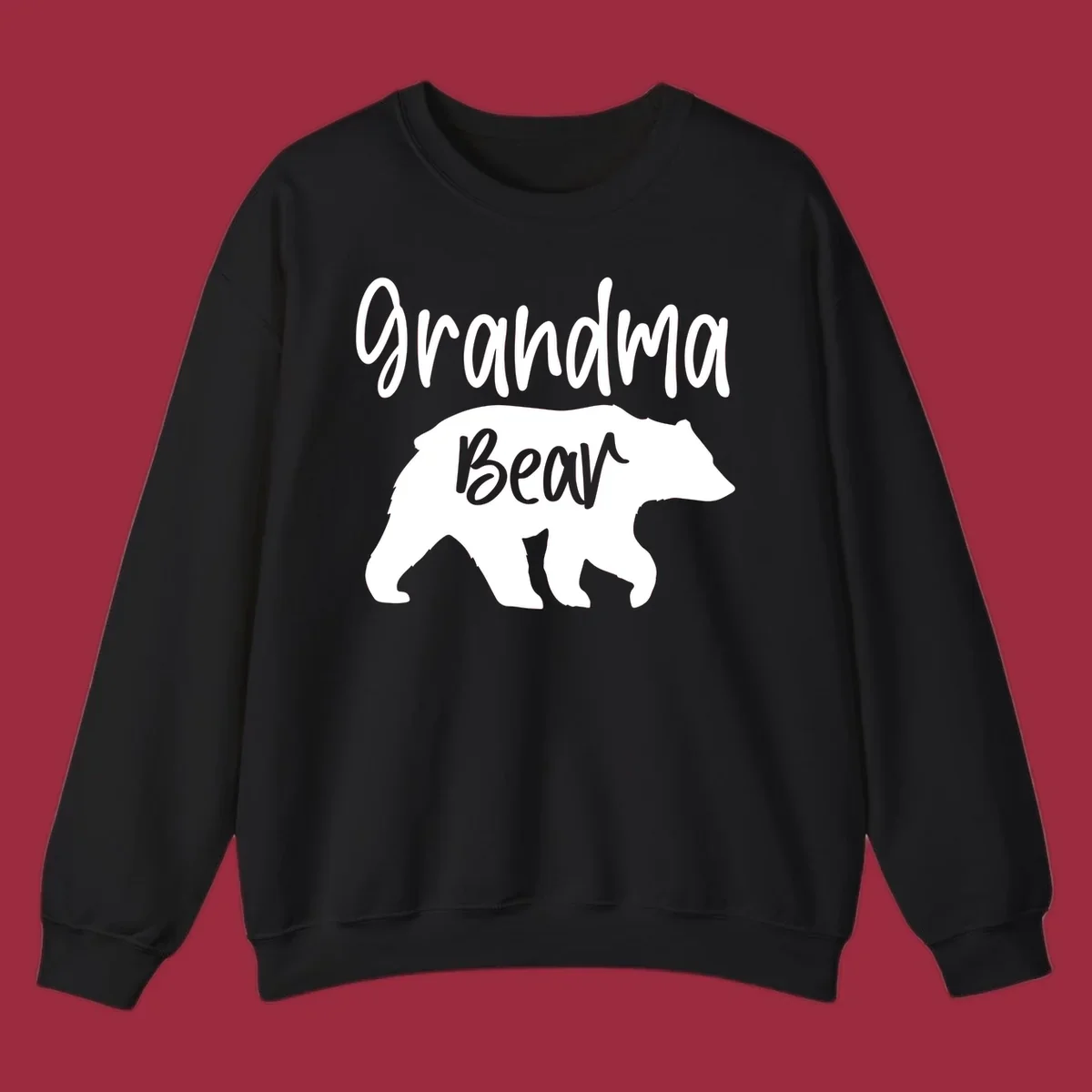 Grandma Bear graphic tee design with text and bear silhouette.