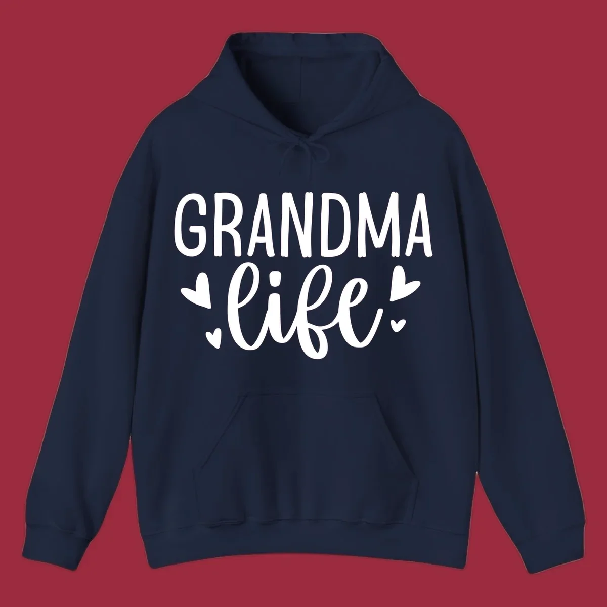 Grandma life text with heart graphics