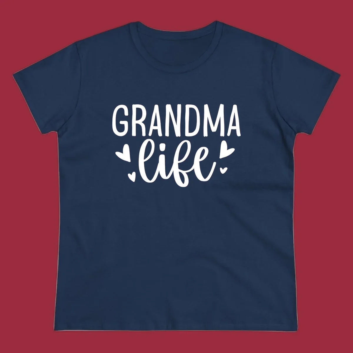 Grandma life text with heart graphics