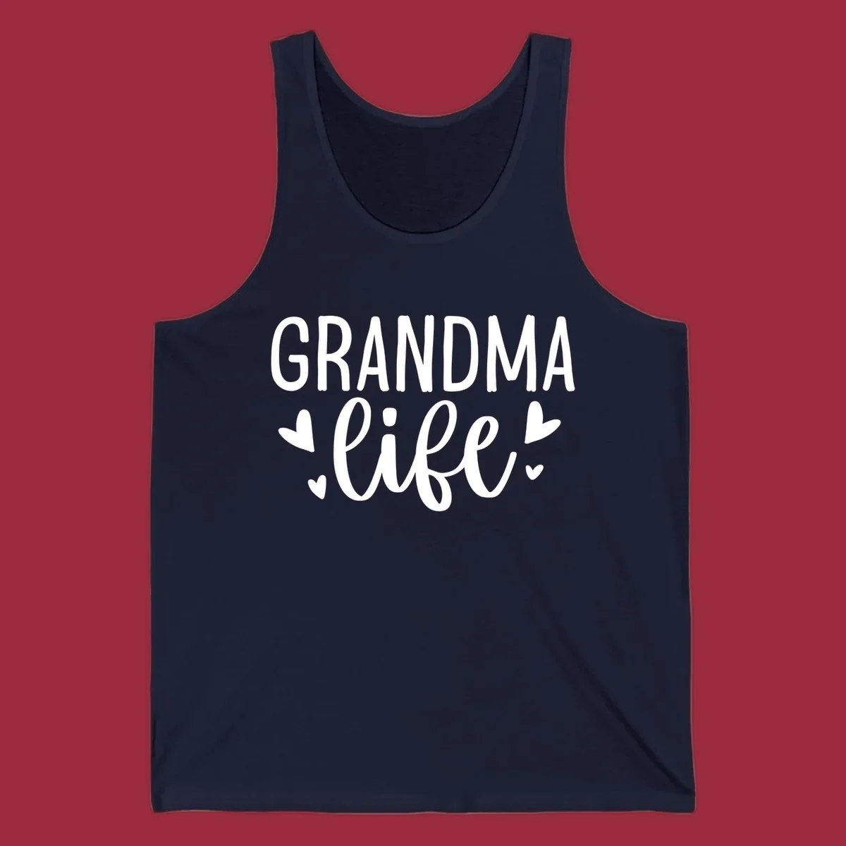 Grandma life text with heart graphics