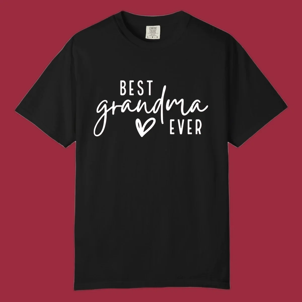 Best Grandma Ever text and heart design